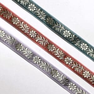 Alternative view of S475 Decoratie Band Enkelzijdig 15mm breed met Zilver in diverse kleuren. 9 meter op rol.