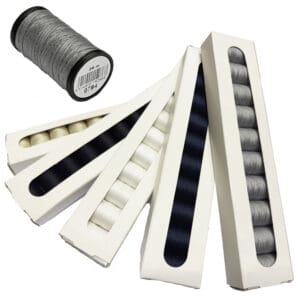 Doorstikgaren / Jeansgaren in 6 kleuren. 10 x 30 meter in doos.